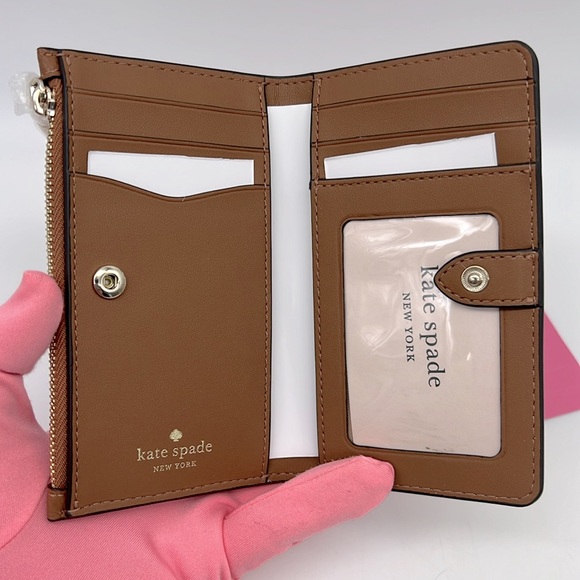 Kate Spade Leila Small Slim Bifold Wallet Warm Gingerbread - Picture 9 of 13